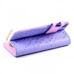 Wholesale iPhone 4S 4 Diamond Flip Leather Wallet Case (Purple)